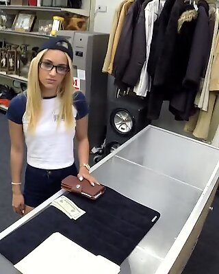Tight blonde babe nailed by pawn dude