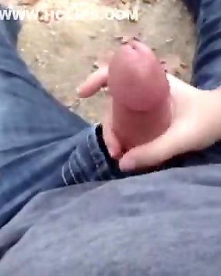 Outdoor blowjob and titty fuck with cock loving brunette slut