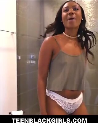 Black Teen Stepsister Fucked By Spying White Stepbrother POV